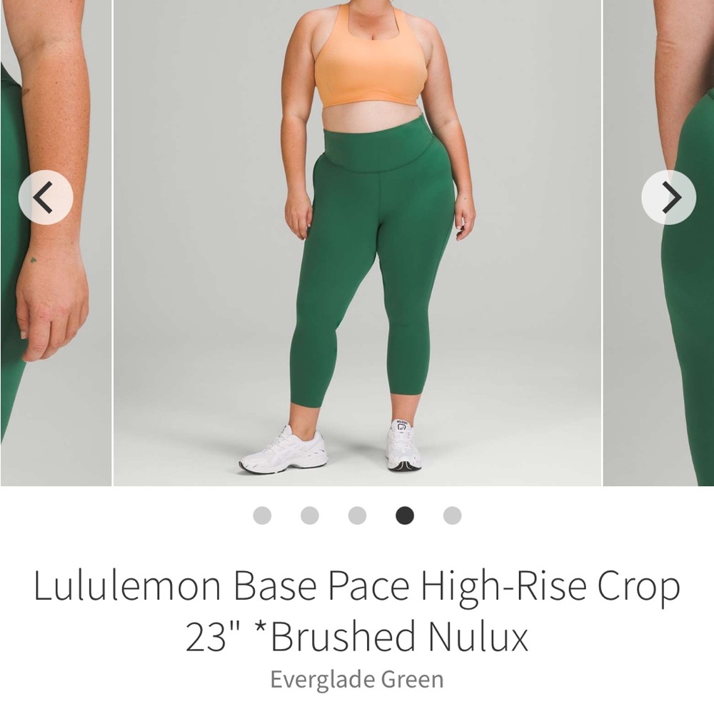 Lululemon Base Pace High-Rise Crop 23" *Brushed Nulux
Everglade Green